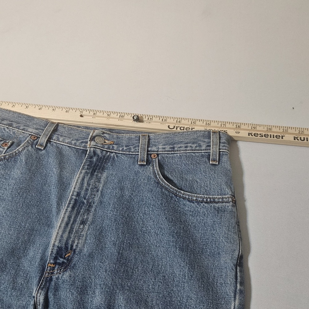 VTG Levis 505 Jeans Men's 34X30 Y2K Light Wash Denim MADE IN USA - Picture 9 of 13